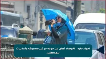 أجواء حارة.. الأرصاد تعلن عن موجة حر غير مسبوقة وتحذيرات للمواطنين